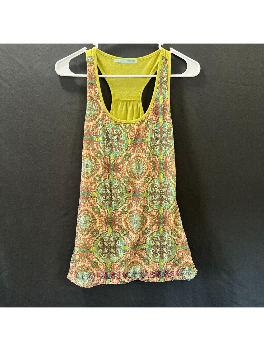 Maurices Women S Multicolor Sequin Boho Racerback Swing Tank Top